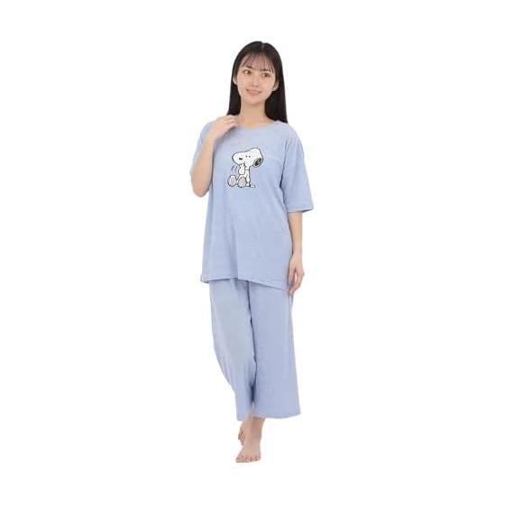 [SNOOPY] Snoopy Room Wear Pajamas Women s Pile Fabric Summer Spring 7/7 Loungewear Large Size Setup Peanuts Peanuts