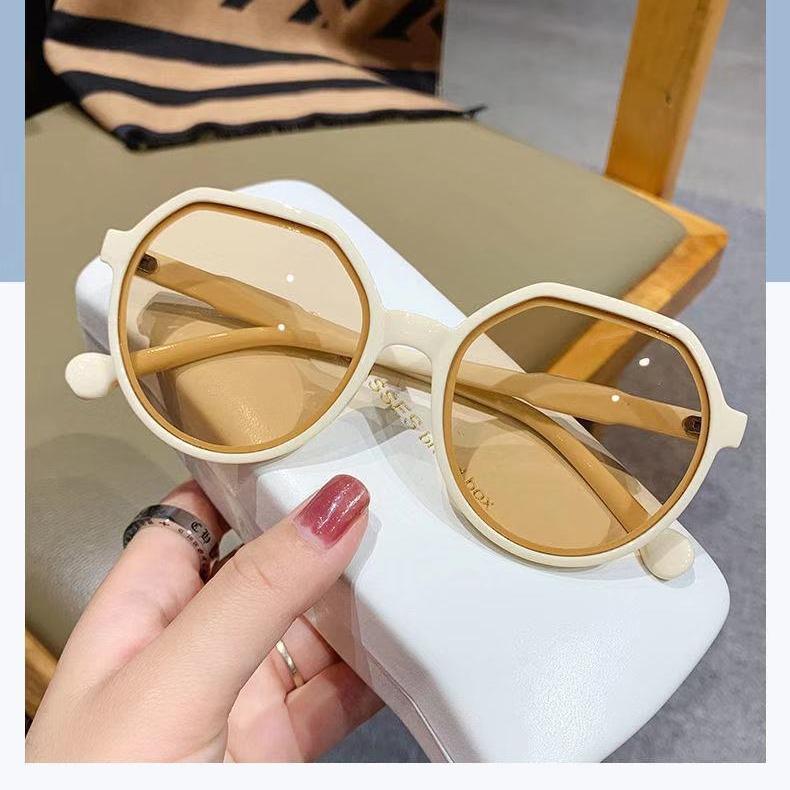 New sunglasses women's tide anti-ultraviolet ins street shooting retro sunglasses big face thin sunglasses