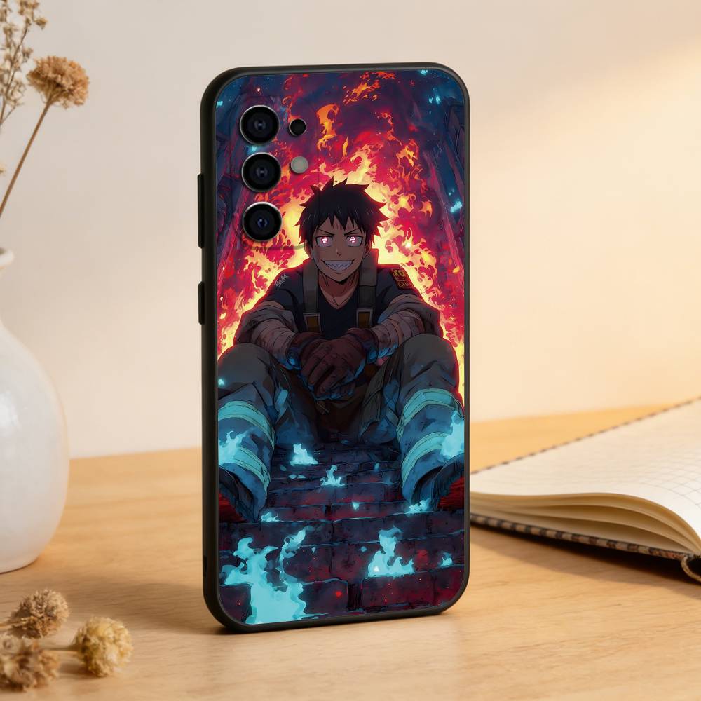 

Fire Force Shinra Kusakabe Phone Case Black Silicone Soft For Samsung S25,S24,S21,S22,S23,S30,Ultra,S20,Plus,Fe,Lite Samsung S21fe