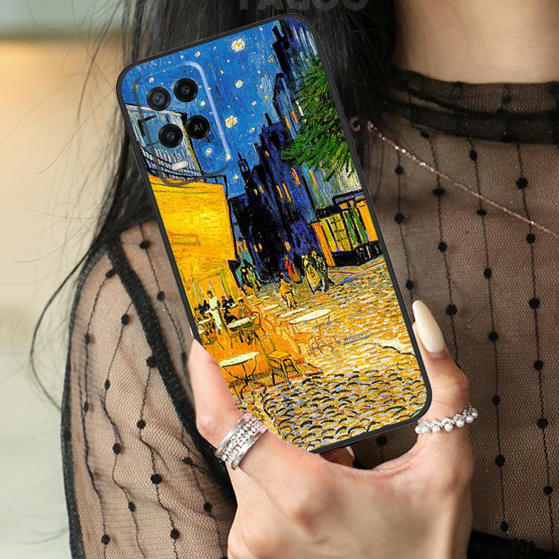 Paintings Starry Night Van Gogh Case For Oppo A5 Pro A15 A17 A57 A77 A18 A38 A58 A78 A98 A94 A74 A54 A40 A60 A80 A96 A76 A16