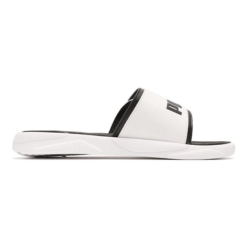 Puma Royalcat Comfort Slides White Black Chili Pepper Unisex Sneakers 372280-11