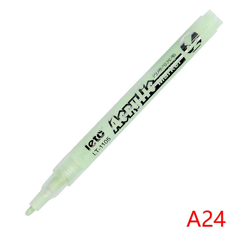 24 Colors Acrylic Paint Pens Waterproof Permanent Marker Pens Acrylic Pens F