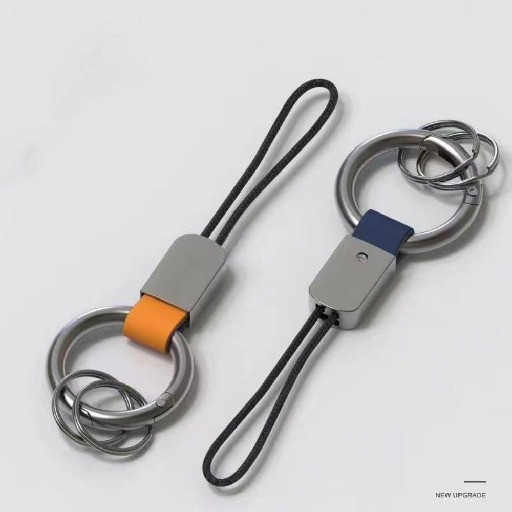 Zinc Zinc Alloy Leather Waist Hanging Key Chain Anti-Lost Car Trinket Keyring  Men Birthday