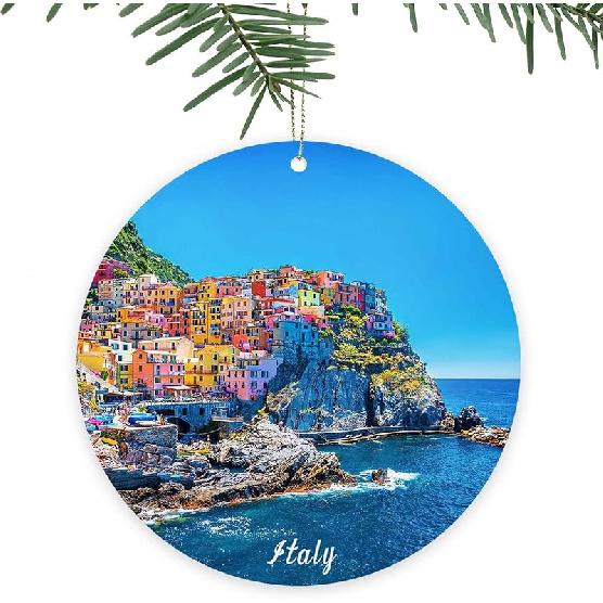 Washington Dc Christmas Ornament,Washington Monument,Funny Holiday Keepsake Xmas Tree Hanging Decor,Gift for Friends,Family Mediterranean Sea
