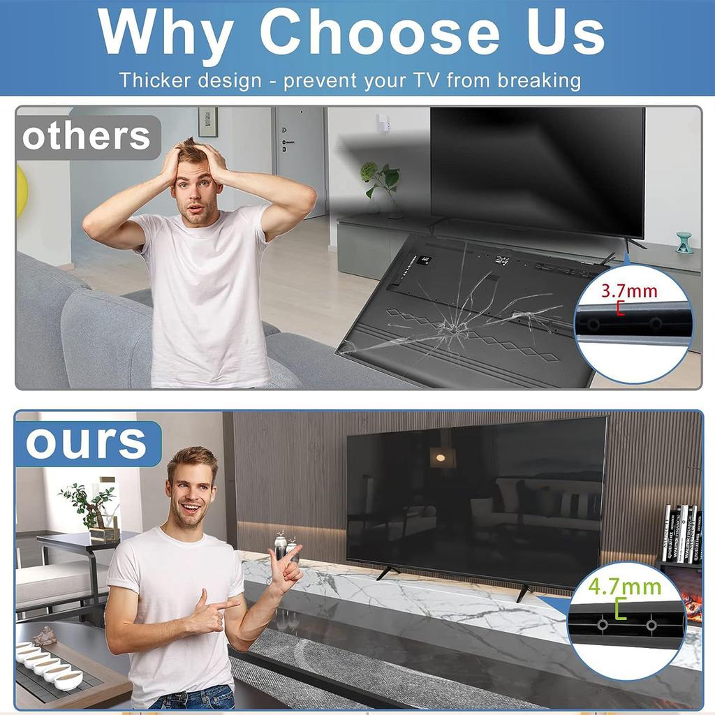 ABS Television Stand Legs Replacement For 28 65 Inch Televisions No Tools Required Secure Mounting System Universal Compatibility