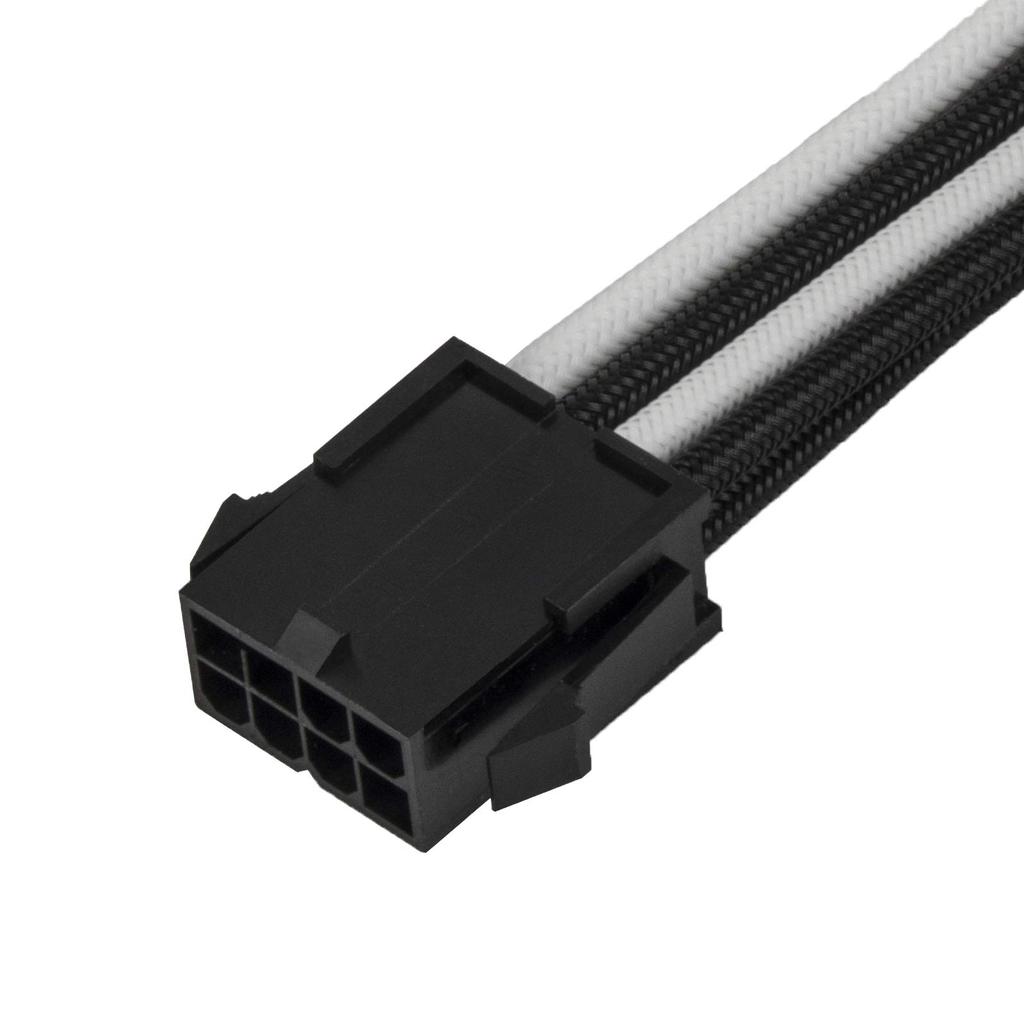 Silver Stone PSU Universal Extension Sleeve Modular Cable PCIE 6+2Pin SST-PP07E-PCIBW (Black + White)