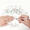 Dotting Wax Pen Dual-ended Rhinestone DIY Nail Art Decoration Tool With White Acrylic Handle for Picking Up Rhinestones Gems