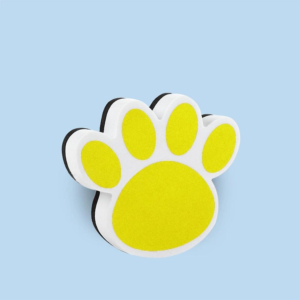 Vibrant Color Non-Scratch Surface Ergonomic Grip Magnetic Whiteboard Eraser Cartoon Bear Footprints EVA Blackboard Eraser