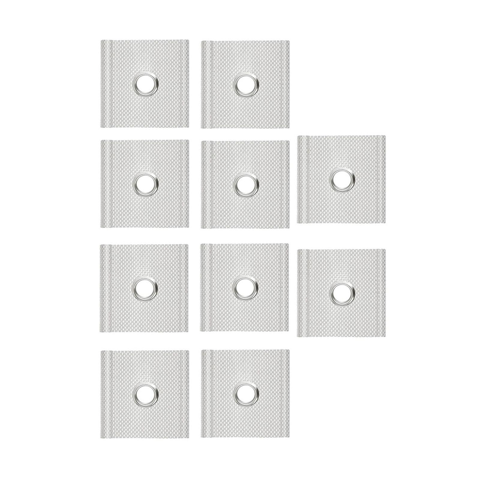 

Motorhomes Awning Tube Hangers Piping Eyelets Strips Hooks for Caravans Campers Sunshades PVC 5x5cm Outdoor Vehicle Use 10 белый