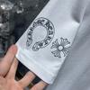 8556 CHROME HEARTS 2026 Summer New High Quality Cotton Round Neck Loose Large Size Men's and Women's T-shirt Couple T-shirt