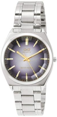 Watch Analog Waterproof Metal Band Black [Citizen Q&Q] QB78-202 Men's