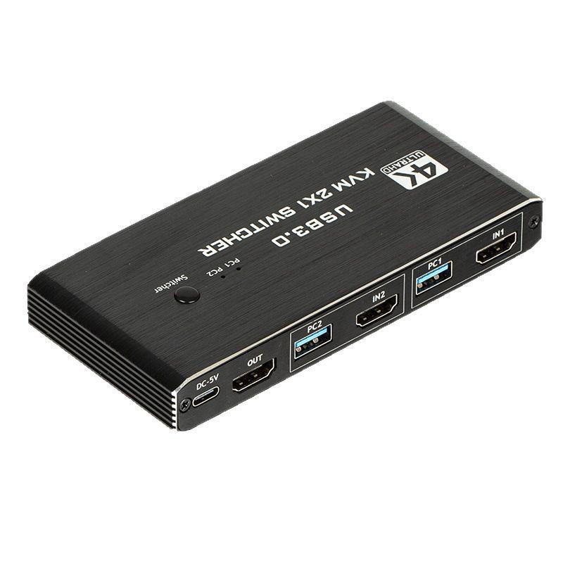 4K HDMI USB 3.0 KVM Switch: 2-PC Input, 1-Output Converter