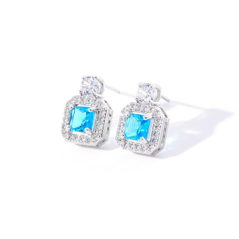 Summer New High Carbon Diamond Earrings with Diamond Encrusted Earrings