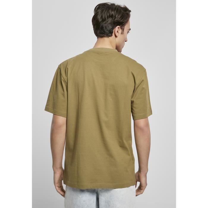 T-shirt - URBAN CLASSICS - Tall - Vert olive - Manches courtes - Col arrondi - Oversize