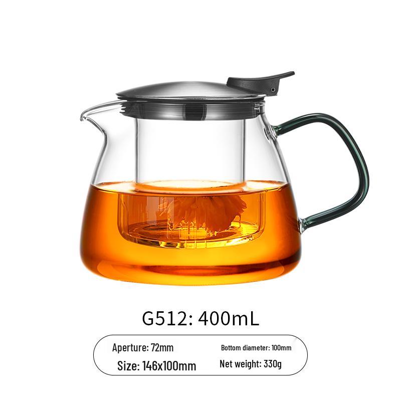 Heat-Resistant Large Capacity Glass Teapot for Home Tea Brewing and Water Boiling