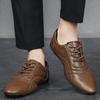 Mode Casual läderskor för män Retro mode designstil Modefest Formell kontor Dagliga bekväma kvalitetsskor Svart Klassisk