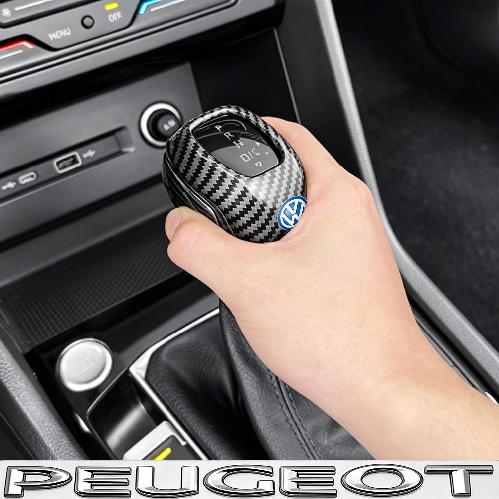 Car Carbon Fiber Gear Shift Knob Cover Scratch-Resistant Protective Case Accessories For VW Golf T‑Roc Tiguan Polo Passat MK7 6OJ7