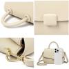 New Suction Buckle Design Shoulder Bag PU Leather Crossbody Bag Fashion Brand Lady Small Handbag Casual Simplicity Messenger Bag