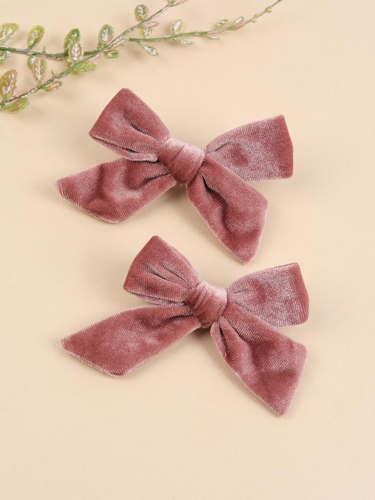 2pcs/set Solid Large Bows Hair Clips Handmade Bowknots Hairpins Children Boutique Barrettes Kid Fashion Hair Accessories Gift