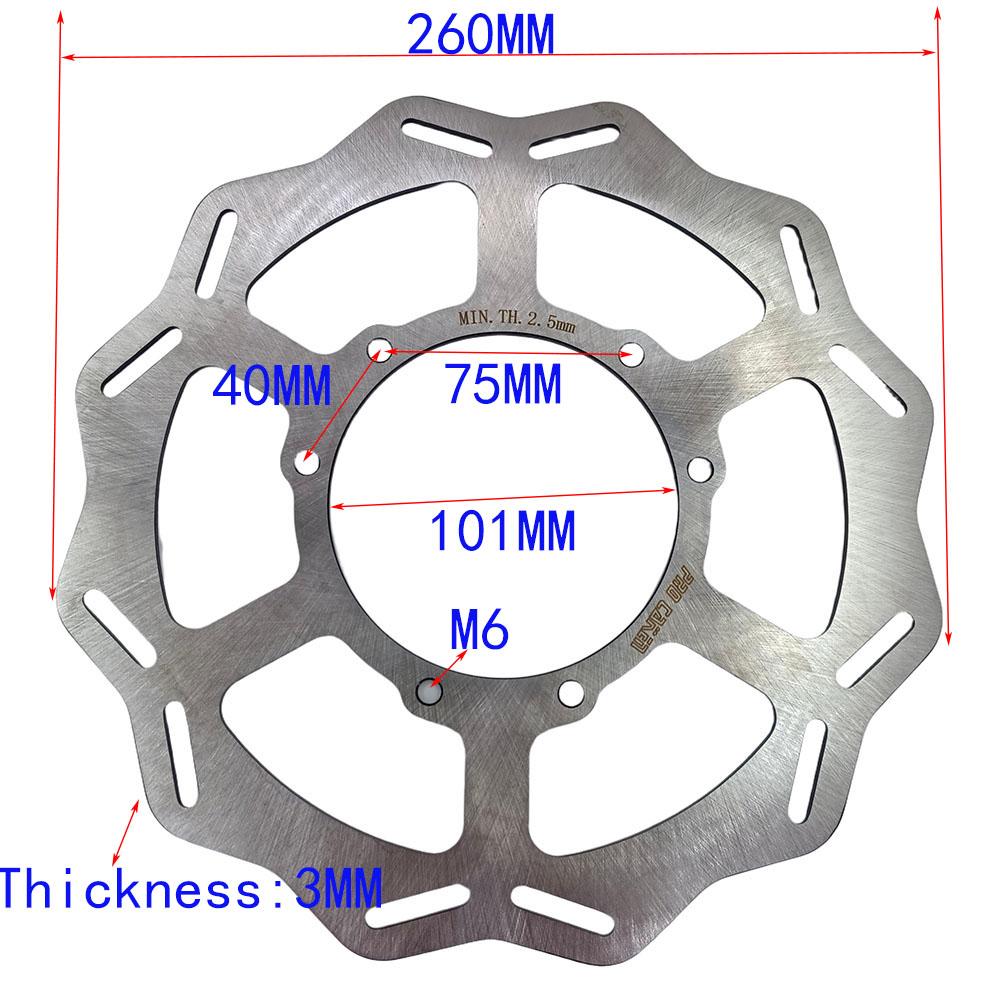 240/260/270MM Front Rear Brake Disc Rotor CRF CR125 250 500 CRF250R CRF250X CRF450R/450X Motocross Enduro Supermotard Dirt Bike
