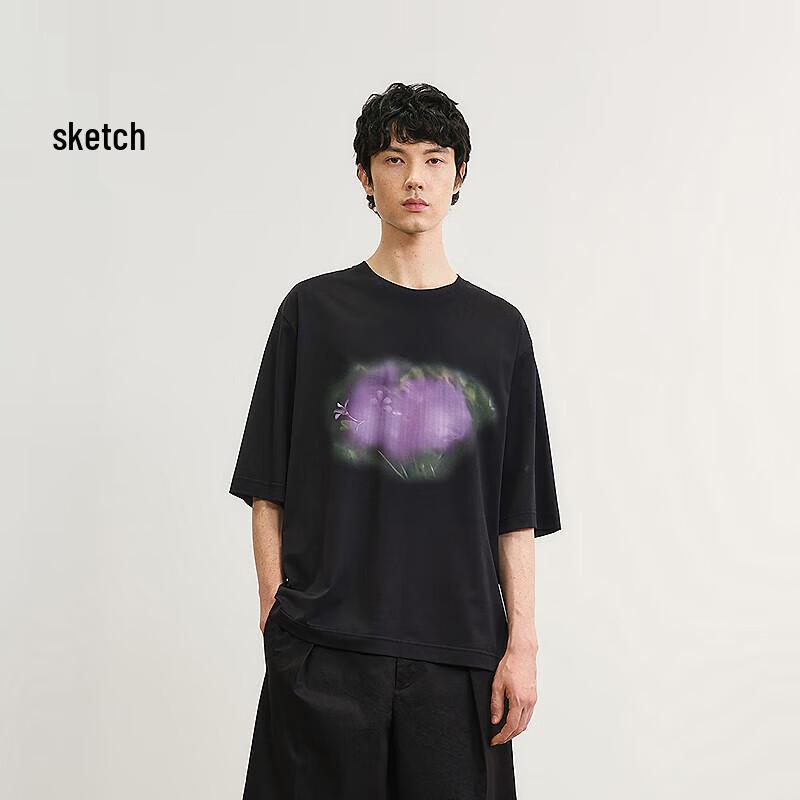 CROQUIS Men's 2025 Summer Loose Fit Crewneck T-Shirt