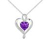 Love At First Sight Heart Zirconia Necklace & Earring Set - Versatile Heart Pendant Clavicle Chain