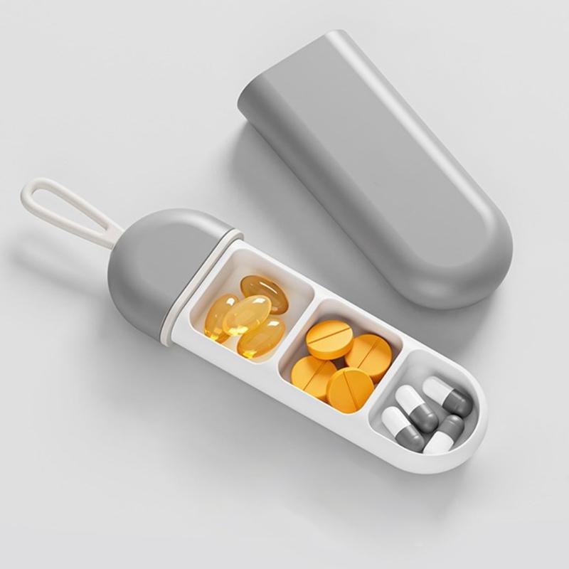 Convenient Medicine Storage Box Easy to Carry Pills Organizer Waterproof Container for Medications Tablets Dispenser