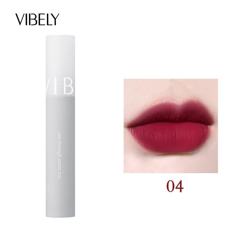 

VIBELY Morandi Color Тонкий Шелковый Мягкий Туман Матовая Глазурь Для Губ Водостойкая Длительная Отбеливающая Помада Не Легко Снимается 04