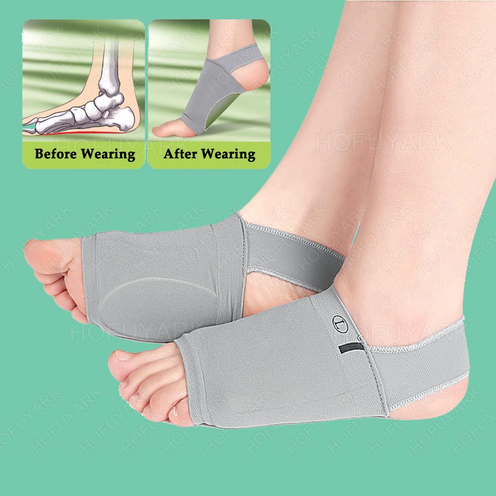 Silicone Arch Support Insoles For Woman Men Flat Foot Corrector Plantar Fasciitis Pain Relief Sleeve Socks Orthotic Insoles