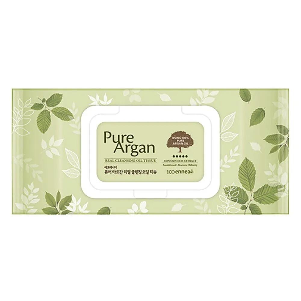 KWAILNARA Ecoenier Pure Argan Real Cleansing Oil Tissues 70 Sheets