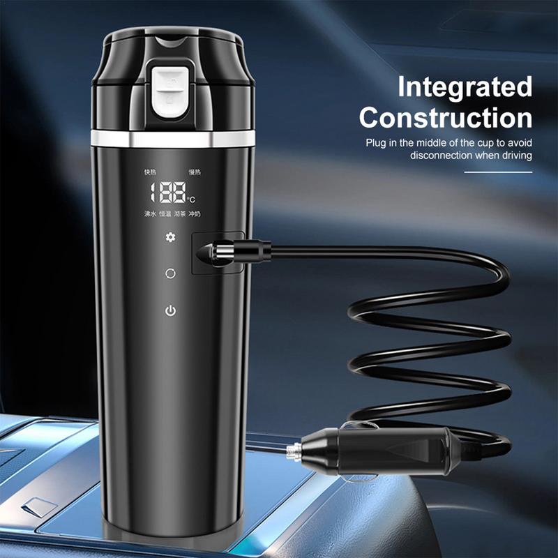 500ml Car Heating Cup 12/24V Water Boiler Kettle Portable Electric Thermal Cup For Coffee Hot Water Car Electrical Appliances
