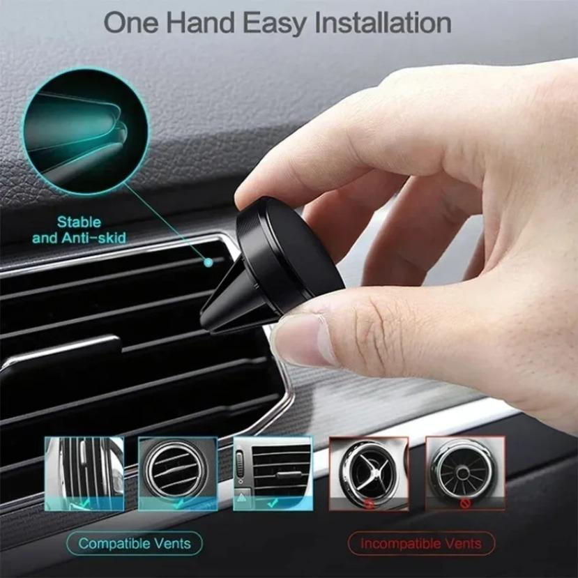 1PCS Car Mounted Magnetic Phone Holder Magnetic Navigation Holder Air Outlet Magnetic Holder for iPhone 16 15 Xiaomi Universal