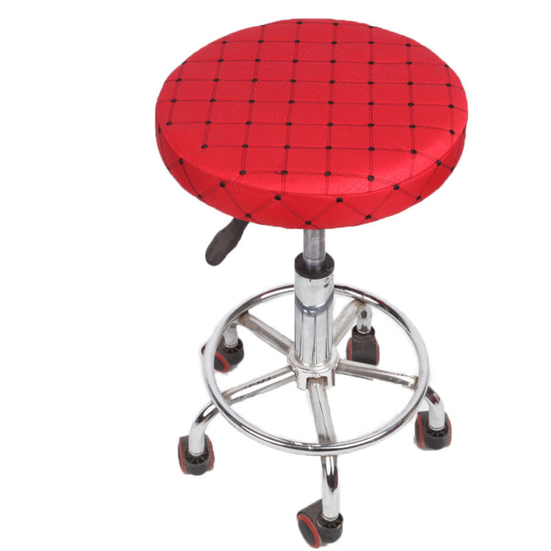 

1Pcs 33cm Elastic Round Chair Cushion Cover Home Kitchen Office Chair Seat Pads Bar Stool Cover Removable Swivel Chair Cover Mat красный