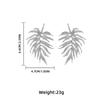 Exaggerated big-name leaf simple earrings women's high-end design cold wind leaf earrings