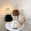 Fashion Lambswool Women Handbags Large Capacity Tote Bag Portable Solid Color Crossbody Bag Autumn and Winter