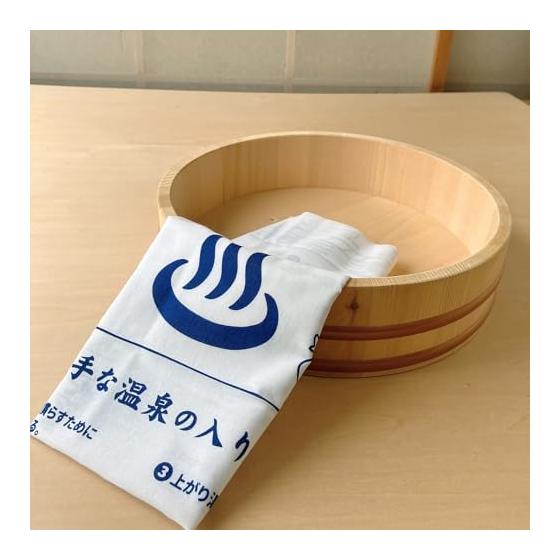 Miyamoto Tenugui Izumi Koubai "Kokoroe Tenugui" - Onsen Edition: Learn Onsen Etiquette & More (White, Approx. 34x90cm)