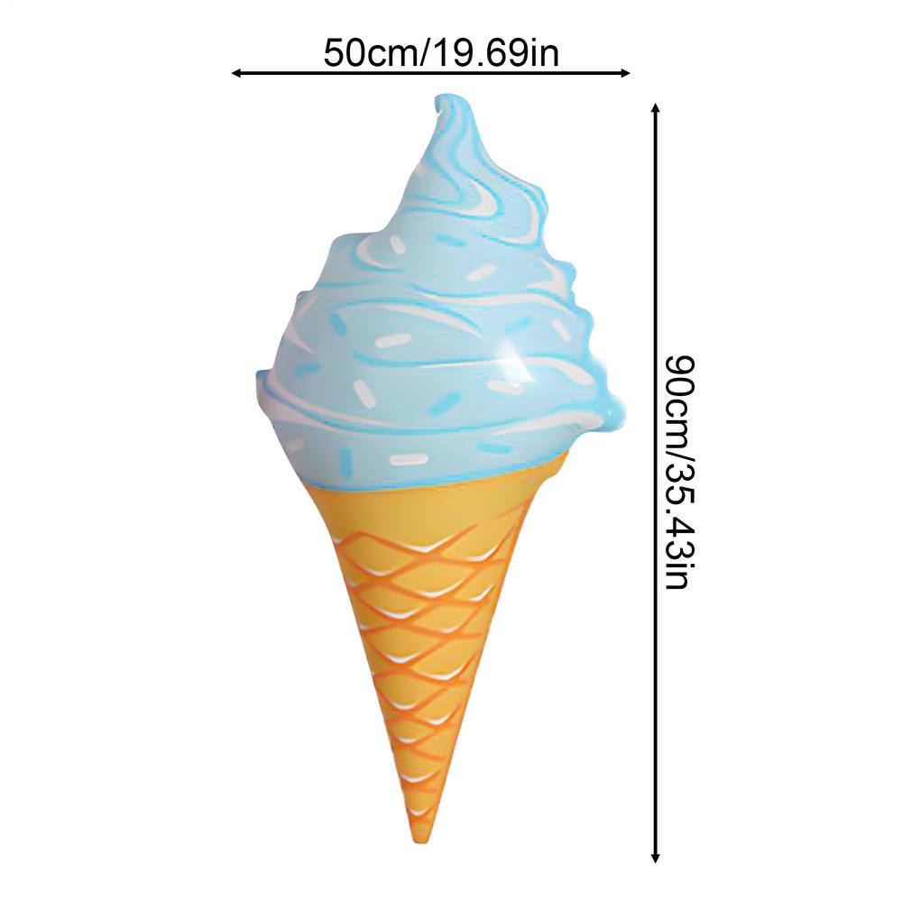 

Ice Cream Inflatable Ice Cream Party Decorations Novelty Toys Photo Props Themed Decorations For Festival Outdoor Birthday Baby синий