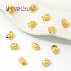 18K Real Gold Plated 6mm*8mm Irregular Beads Spacer Beads Separators For Bracelets Accessories DIY Jewelry Making Supplies