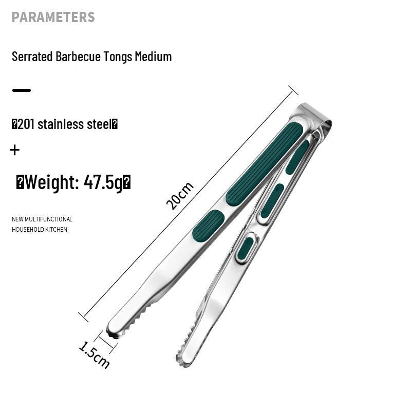 

OLOEY Stainless Steel Food Tongs 8-inch
