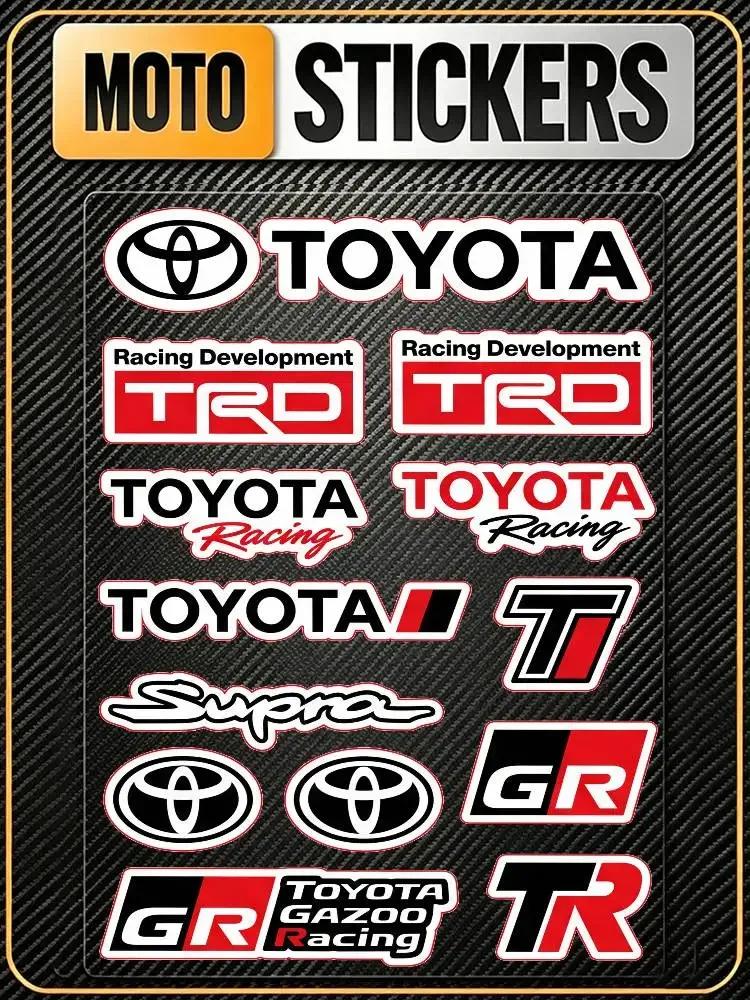 DFCMQJ1 FOR TOYOTA TRO Universal Multi-Purpose Reflective Waterproof Stickers Scratch Conceal For Auto Bike Helmet Mug Fridge Decoration
