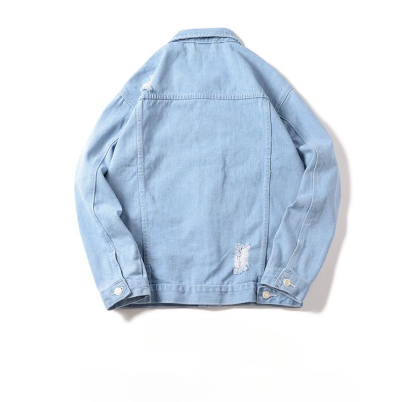 Jachetă de denim de primăvară, pentru bărbați, de primăvară și toamnă, versiunea coreeană a lui The Trend of Denim. Jachetă de bărbați, subțire și frumoși