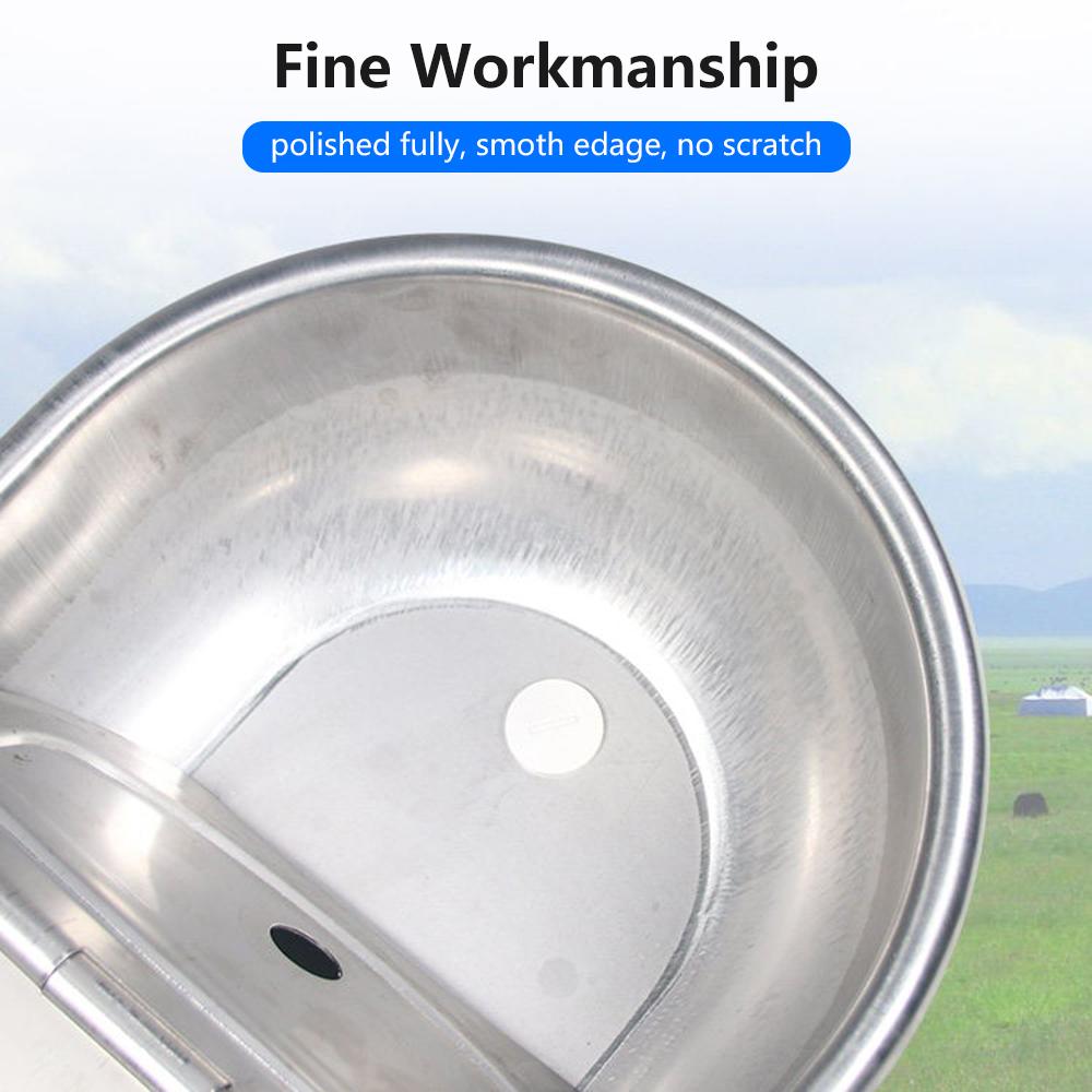 Stainless Steel Automatic Waterer Pet Livestock Tool Animals Water Bowl with Floating Ball for