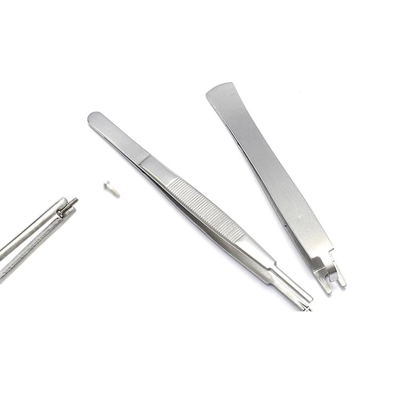 Glasses Nose Pad Install Tool Professional Glasses Screw Tweezer Eyeglasses Machining Stainless Steel Clips