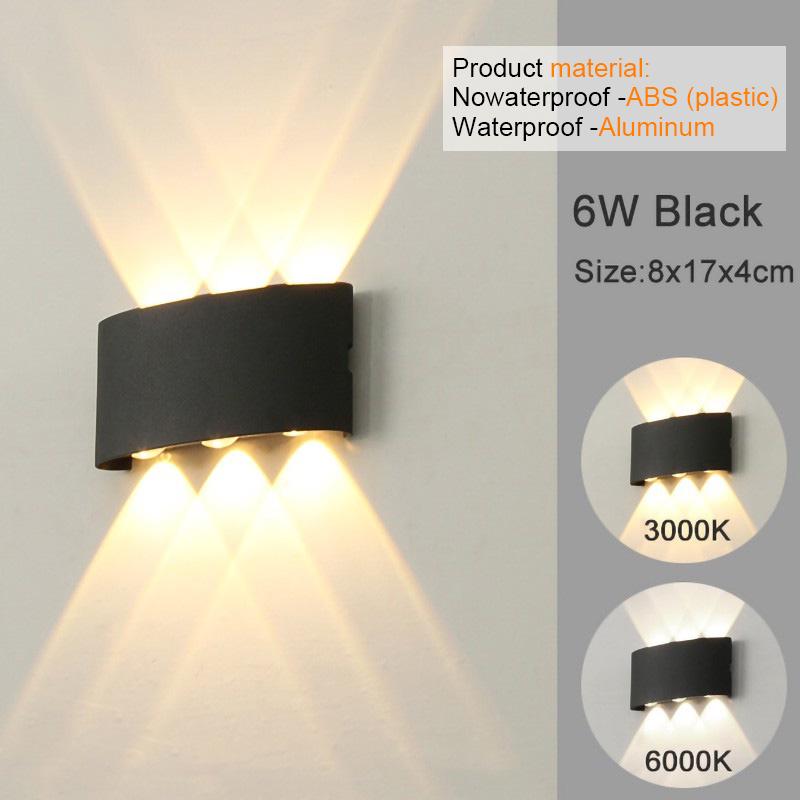 1 Stück LED-Wandleuchten Modern Indoor Outdoor Lampe, Weiße Up-Down Wandmontageleuchten für Wohnzimmer Flur Schlafzimmer Dekoration