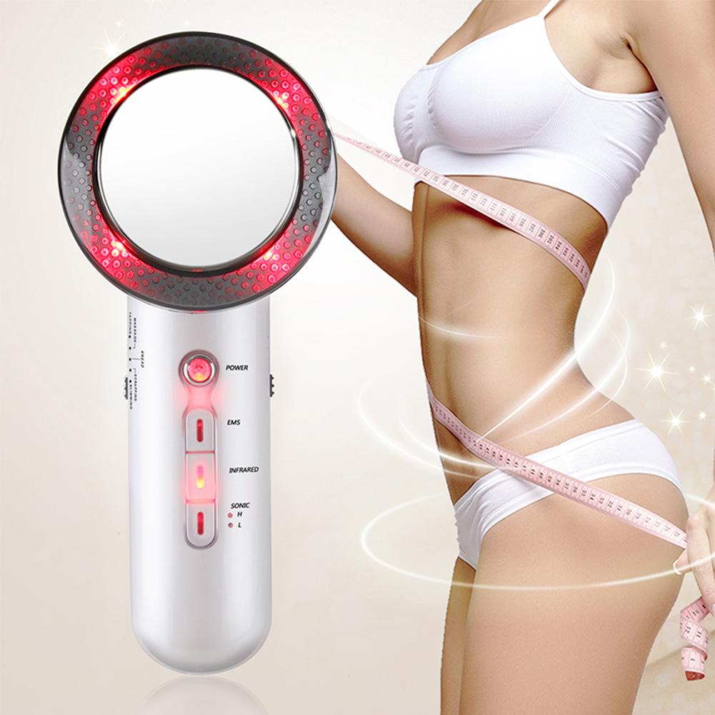 3-In-1 Multifunctional Handheld Ultrasonic Massager Infrared Slimming Beauty Apparatus Face Skin Care