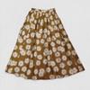 Used Unused Pink House Long Flare Skirt Belt Margaret Allover Pattern 90s PINK HOUSE Long Skirt Floral Pattern Brown