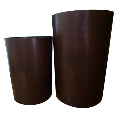 Asvel Wood Grain Trash Can S "Leclerc Collection" 4.7L Brown
