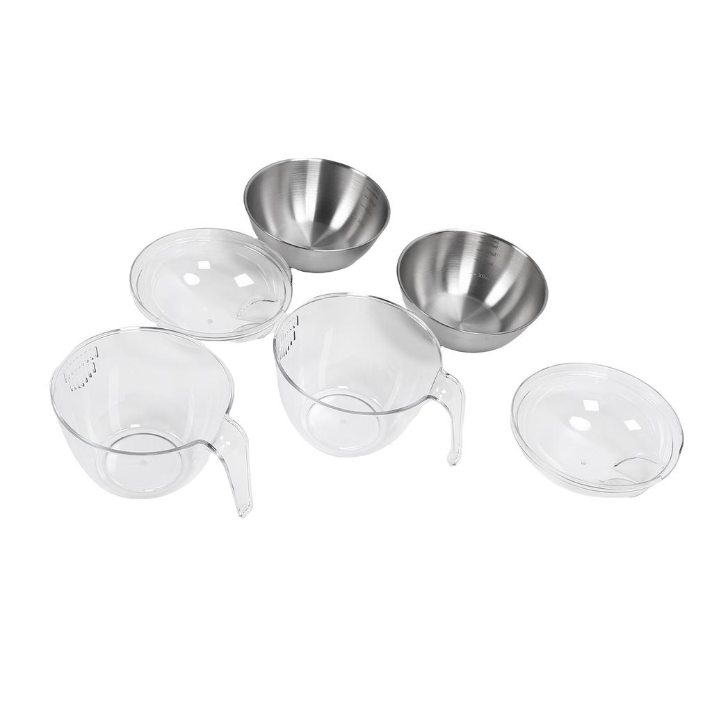 2pcs Iced Salad Bowl with PC Transparent Lid Stainless Steel Slanted Chilled Salad Bowl for Fruit Vegetable