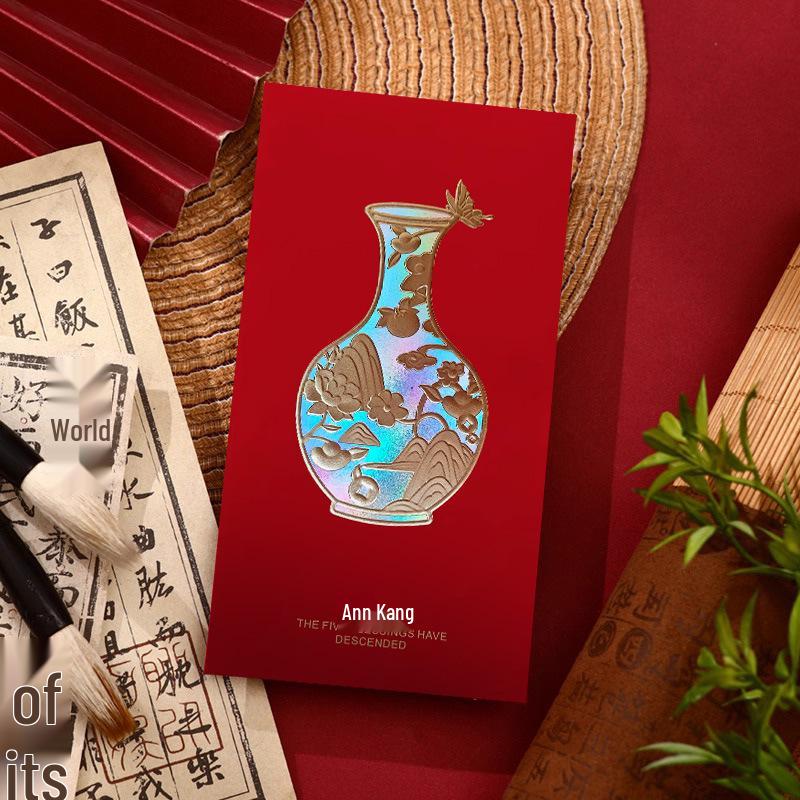 

2026 Year of the Horse Embossed Red Envelope: High-End Hot Stamp New Year Spring Festival Lai See with Custom Logo 9*17 cm