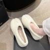 Internet Celebrity Mao Mao Shoes Women Wear In Autumn and Winter 2025 New Flat-bottomed One-pedal Cotton Ladyshoes Fashion Soft-soled Doudou Shoes